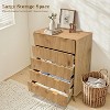 Jojoka Fluted 5 Drawers Dresser, Modern Chest of Drawers with Anti-Tipping Device for Bedroom - 4 of 4