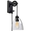 1-Light Edis Portable Lamp Blackened Oil Rubbed Bronze - Kenroy Home: Modern Sconce with Clear Glass Shade, ETL Listed - 2 of 4