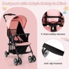 Safstar Foldable Lightweight Baby Stroller Kids Travel Pushchair 5-Point Safety System - 2 of 4
