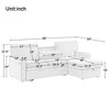 Upholstery Sleeper Sectional Sofa with Storage Space, USB port, 2 cup holders on Back Cushions - 4 of 4