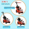BABYYER Toddler Push Car, 3 in 1 Ride on Sliding Car, Foot to Floor Baby Push Car with Seat Belt, Guardrail and Storage Space for Kids 1-3 Years - 3 of 4