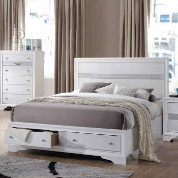 84" Queen Bed Naima Bed White - Acme Furniture
