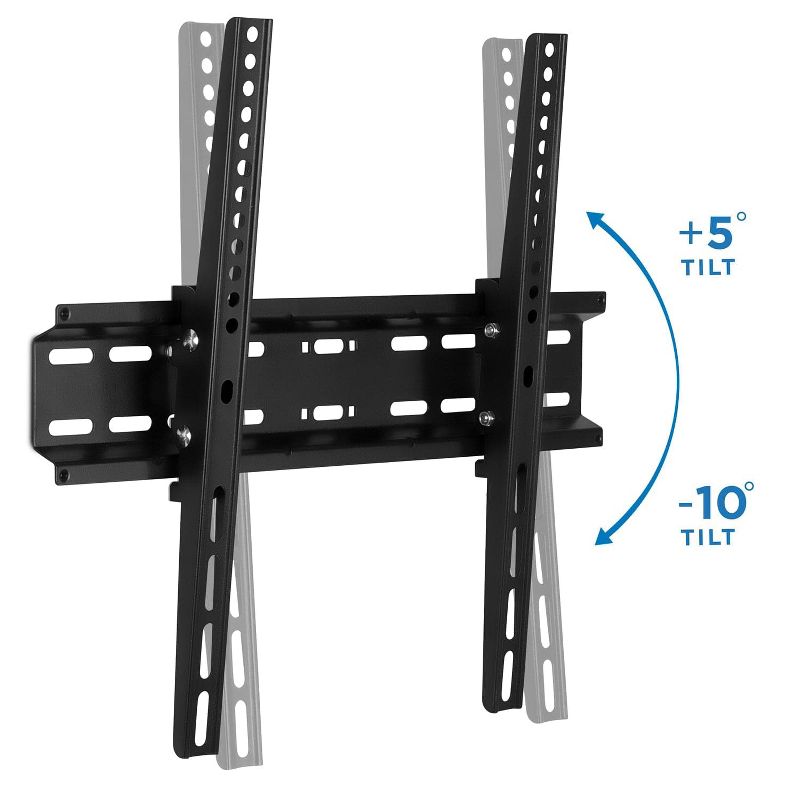 Mount-It! Tilting Wall Mount TV for 30 - 55 in. Flat Screens, LED, LCD, and Plasma TVs, 77 Lbs. Capacity, 2" Low Profile Design, Max VESA 400 x 400, 4 of 6