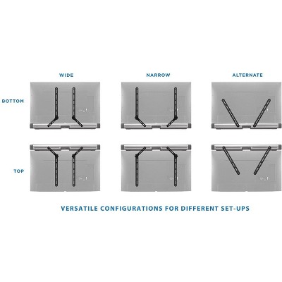 Black Steel Adjustable Universal TV Sound Bar Mount Bracket