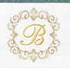 Linum Home Textiles 100% Turkish Cotton MONICA Gold Thread 2PC Embellished Hand Towel Set - 3 of 3