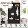 GustoWave 35.5''W x 64.4''H Hall Tree with Storage Shoe Bench, Multi-Functional Coat Racks with 4 Hooks for Living Room Hallway, Black - 4 of 4
