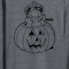 Men's - Garfield - Halloween Pumpkin Art Long Sleeve Graphic T-Shirt - 2 of 4