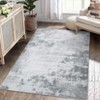 Modern Abstract Kitchen Rugs Machine Washable Soft Non Slip Entryway Area Rug Indoor Floor Accent Mat Carpet for Kitchen Laundry Grey/Taupe - 2 of 4