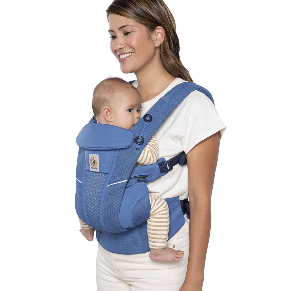 Ergobaby Omni Breeze All Carry Positions Breathable Mesh Baby Carrier for Newborn to Toddler - Sapphire Blue -  82381088