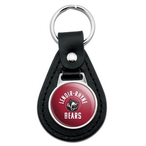 LenoirRhyne University Bears Logo Black Leather Keychain - 1 of 4