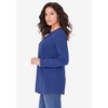 Roaman's Plus Size Cotton Ultimate Long Sleeve Crewneck Tee - 4 of 4