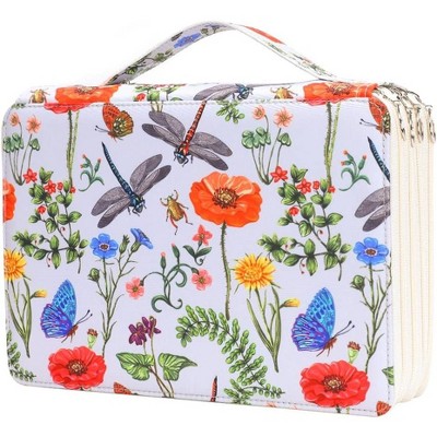 Paaaawaters Colored Pencil Case - 200 Slots Pencil Holder with Zipper Closure Twill Fabric Large Capacity Pencil Case