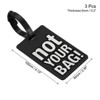 Unique Bargains PVC Durable Lightweight Backpack Travel ID Luggage Tag 3 Pcs - 2 of 4