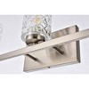 Elegant Lighting Cassie 5 lights bath sconce in satin nickel with clear shade - 4 of 4