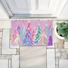 Stupell Industries Abstract Pastel Christmas Trees Printed Outdoor Door Mat, design by Arlington Prints, 18"x30" - 3 of 4