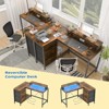L-Shaped Gaming Desk with Power Outlets & LED Lights - Computer Corner Desk with Drawers & Shelves for Home Office - 3 of 4