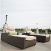 Moda Furnishings Outdoor Wicker Aluminum Reclining Chaise Lounge with Cushion - 3 of 4