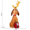 Gemmy Christmas Airblown Inflatable Max w/Present Dr. Seuss , 5 ft Tall, Multi - 3 of 4