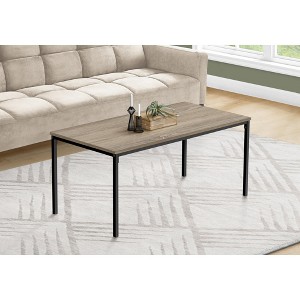Coffee Table, Accent, Cocktail, Rectangular, Living Room, 40inl, Brown Laminate, Black Metal, Contemporary, Modern - 1 of 1