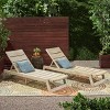 Okak Patio Lounge Chairs with Adjustable Backrest,Wooden Outdoor Chaise Lounge for Patio,Beach,Yard - 4 of 4