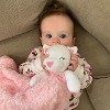 EVERYDAY KIDS Large Lovey Baby Security Blanket  Sweet Cat Stuffed Animal on 30”  Pink Snuggle Baby Blanket; Fluffy Fleece with Attached Plush Toy - 4 of 4