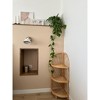 Nordlys 3-Tier Natural Rattan Corner Shelf Modern Design Style Living Room - 2 of 4