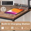 Tangkula 67" Computer Desk w/ Monitor Stand & File Drawer Power Outlets & USB Ports - 4 of 4