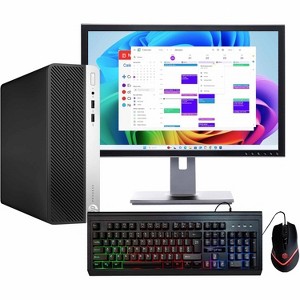 Refurbished HP ProDesk 400G6 Desktop Computer-HexaCore Intel i5-16GB RAM-250GB NVMe+500GB SSD-Keyboard & Mouse-Windows 11 Pro-Manufacturer Refurbished - 1 of 4