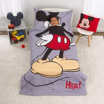 Disney Mickey Mouse - Grey, Red, Yellow and Black 4 Piece Toddler Bed Set