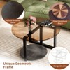 ARTLOGE 80cm Round Amber-Tinted Tempered Glass Table Living Room Center Side Table - 4 of 4