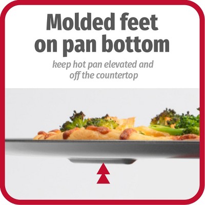 GoodCook 15.75 Large Nonstick Carbon Steel Ready Air Perfect Pizza Pan Gray: Round Oven Tray, Dishwasher-Safe
