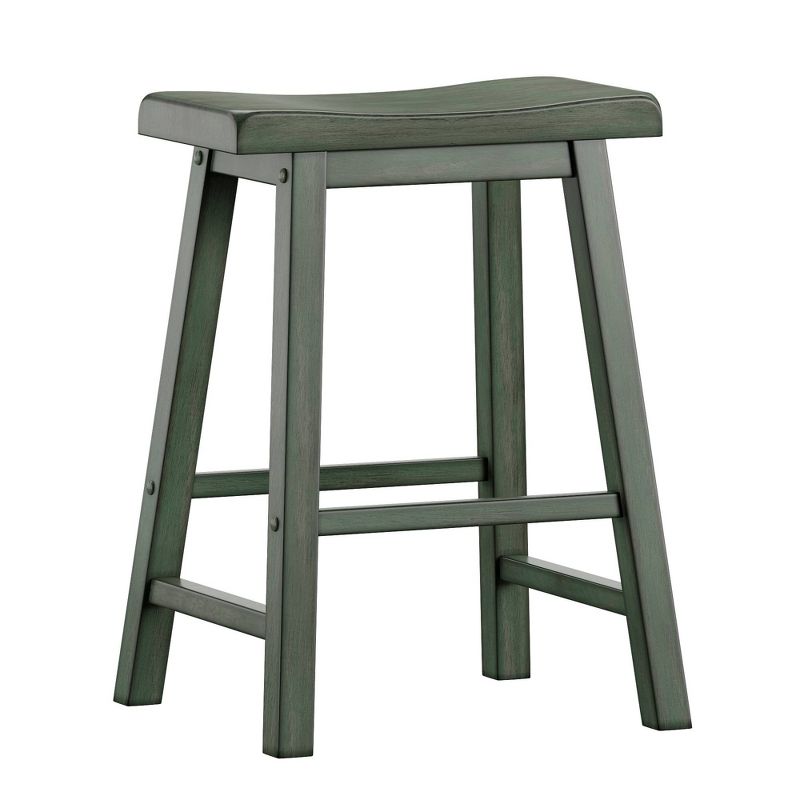 Set of 2 24" Chimney Hill Saddle Counter Height Barstool - Inspire Q, 1 of 4