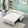 KWPZQEB Sleeper Sofa with Pull-Out Bed, 3-in-1 Convertible Sofa Bed, Loveseat with 2 Pillows & Side Pockets, Velvet Fabric Sofa - 4 of 4