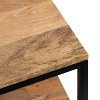 Kate and Laurel Quarles Rectangle Wood Side Table, 22x14x24, Brown - 4 of 4