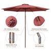 Yescom 9' Wooden Patio Umbrella 8 Ribs Outdoor Garden Parasol Easy Tilt Terra - 4 of 4