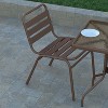 Emma and Oliver Aluminum Commercial Indoor-Outdoor Armless Restaurant Stack Chair with Triple Slat Back - 4 of 4
