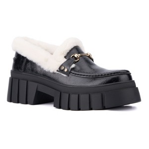 New York & Company Women's Seraphina 2- Cozy Chunky Lug Sole Loafers - 1 of 4