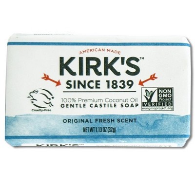 Castile Bar Soap by Kirk's Natural  -  1.13 oz Bar