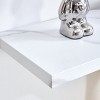 GlasFlength Coffee Tables Contemporary Entryway Accent Minimalist Artistic Design Statement For Home Foyers Living Spaces, White, 55"*13.7"*31.5" - 4 of 4