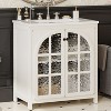 ORRD 31" Farmhouse Bathroom Vanity with Sink – Rustic Antique White Cabinet with Soft-Close Doors - 2 of 4