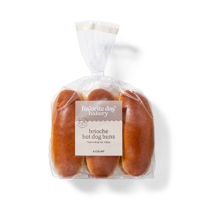Brioche Hot Dog Buns - 9.52oz/6ct - Favorite Day™