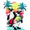 Women's Design By Humans Penguin Summer Vacation By clingcling Racerback Tank Top - 2 of 3
