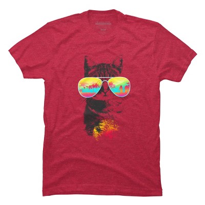 Men's Design By Humans Cat Breeze By Artemple T-Shirt