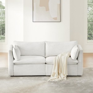 Spruce & Spring Sectional Couches Modular Sofa for Living Room, Cream-2 Pieces - 1 of 4