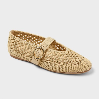 Women's Sia Knit Woven Mary Jane Flats - Universal Thread™