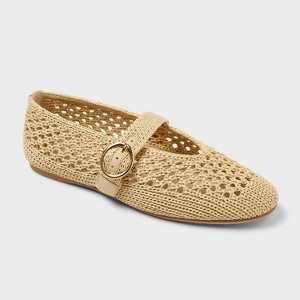 Women's Sia Knit Woven Mary Jane Flats - Universal Thread™ - 1 of 4
