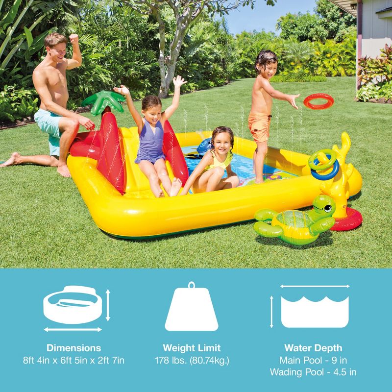 Intex 100" x 77" Inflatable Ocean Play Center Kids Backyard Kiddie Pool & Games, 2 of 7