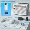R.W.FLAME 10,000 BTU Window Air Conditioner Cools up to 450 Sq.ft, Remote Control, 6 in 1 Energy Saving Air Conditioner Window Unit, Easy to Install - 2 of 4