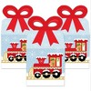 Big Dot of Happiness Christmas Train - Square Favor Gift Boxes - Holiday Party Bow Boxes - Set of 12 - 2 of 4