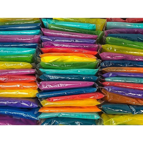 Chameleon Colors - 120 Individual Assorted Holi Powder Bags - 100 Grams  Each - 10 Color Variety